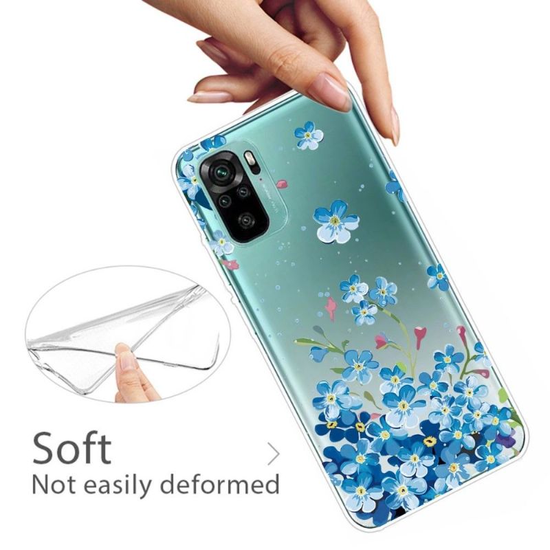 Coque Xiaomi Redmi Note 10 Fleurs Bleues