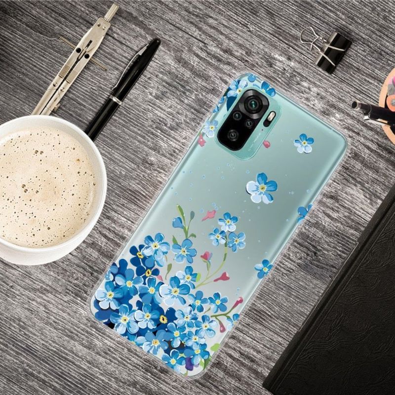 Coque Xiaomi Redmi Note 10 Fleurs Bleues