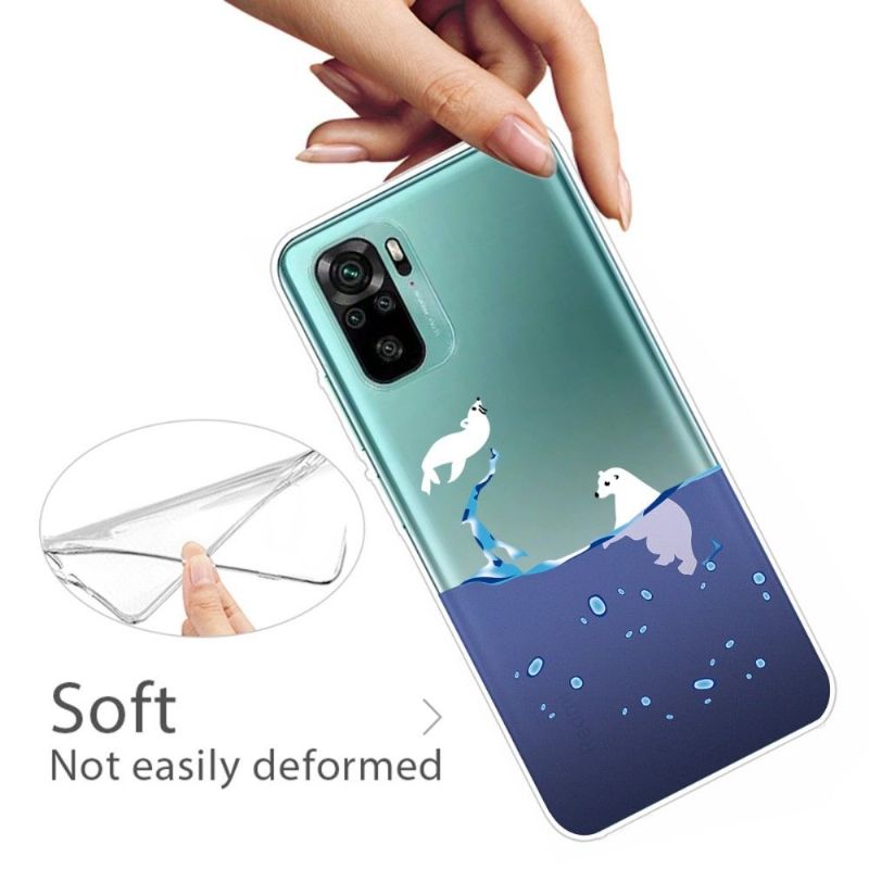 Coque Xiaomi Redmi Note 10 phoque et ours blanc