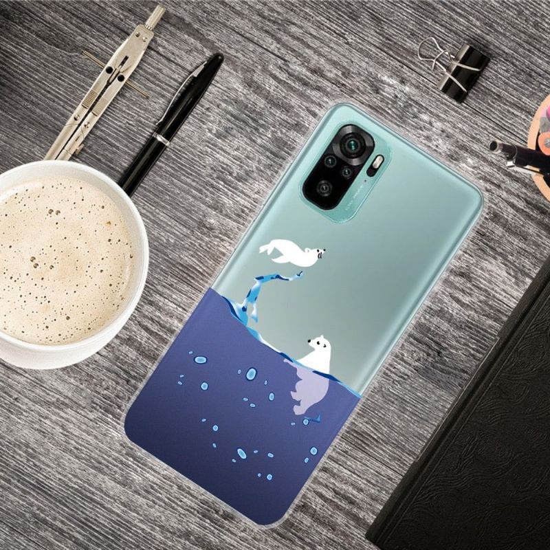 Coque Xiaomi Redmi Note 10 phoque et ours blanc