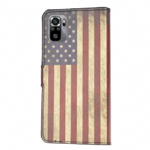 Housse Xiaomi Redmi Note 10 Drapeau Américain Vintage