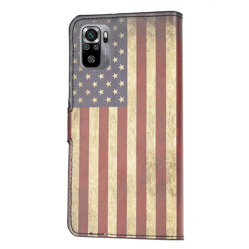 Housse Xiaomi Redmi Note 10 Drapeau Américain Vintage