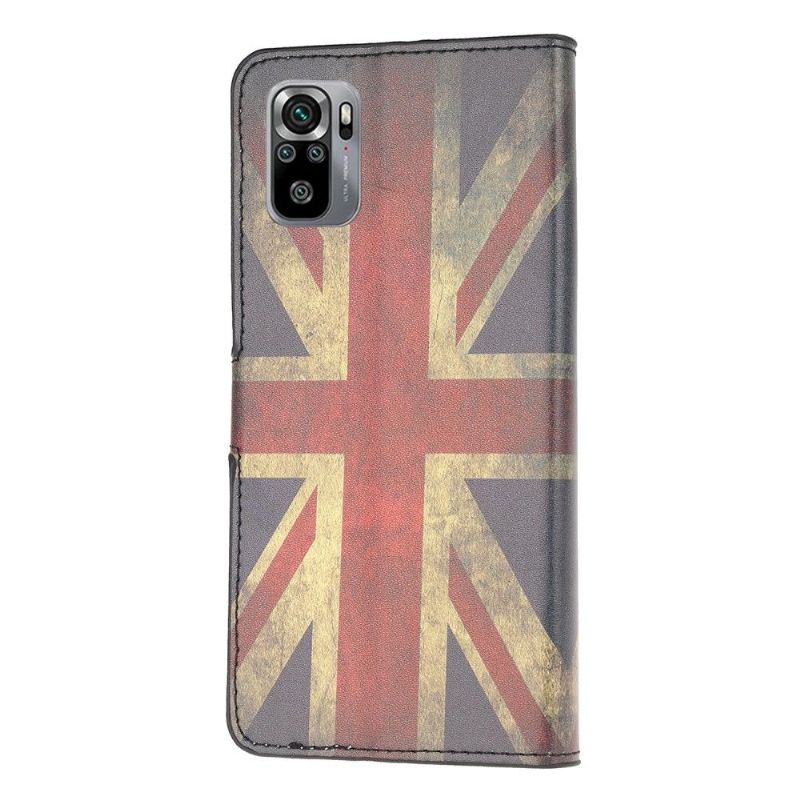 Housse Xiaomi Redmi Note 10 Drapeau Anglais Vintage