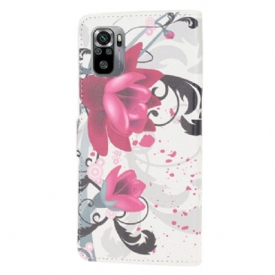 Housse Xiaomi Redmi Note 10 Fleurs de lotus