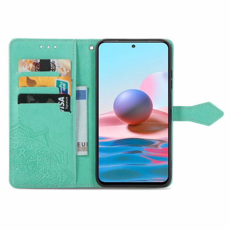 Housse Xiaomi Redmi Note 10 Mandala Porte Cartes