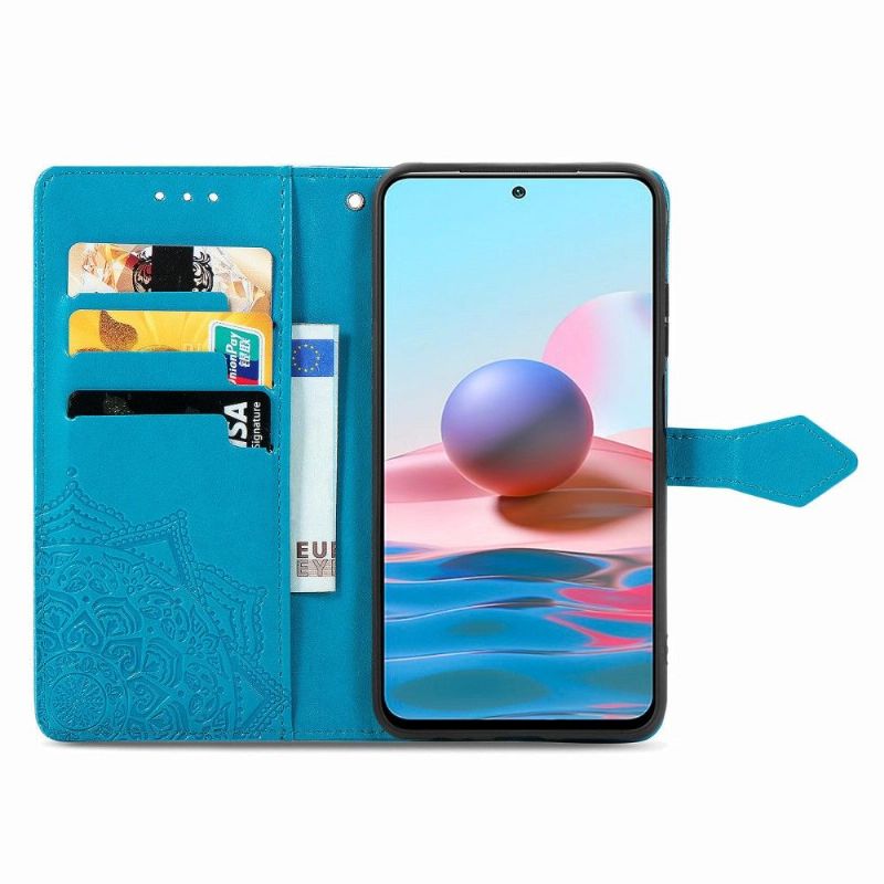 Housse Xiaomi Redmi Note 10 Mandala Porte Cartes