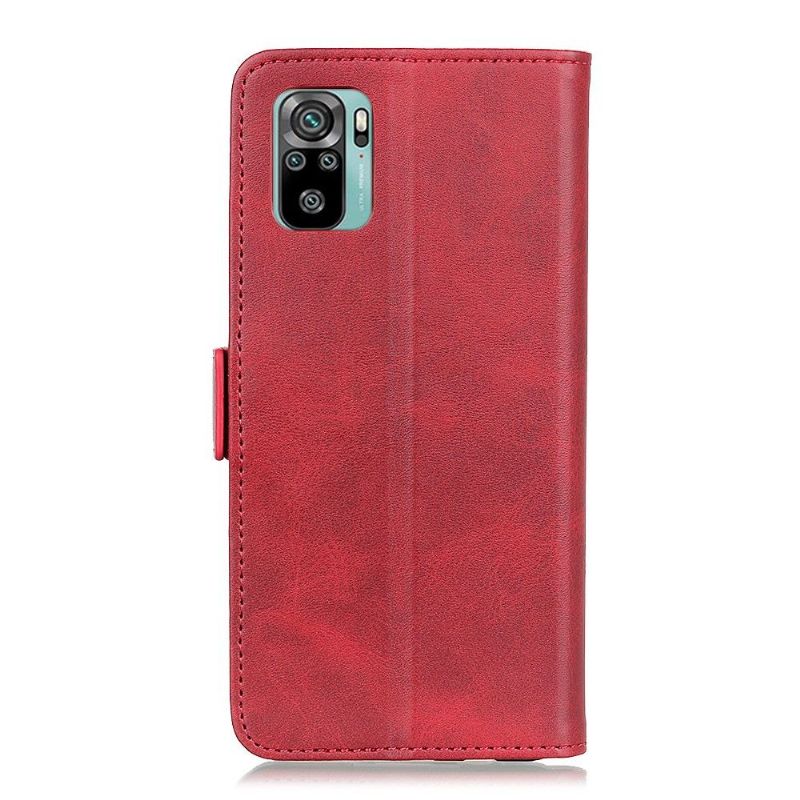 Housse Xiaomi Redmi Note 10 portefeuille revêtement simili cuir mat