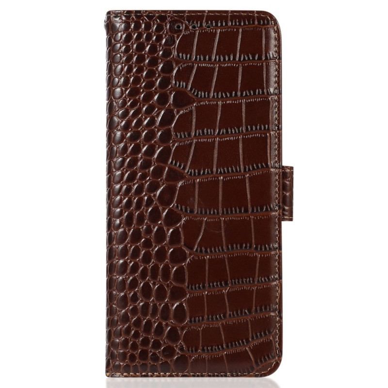 Housse Honor Magic 5 Lite Style Crocodile RFID