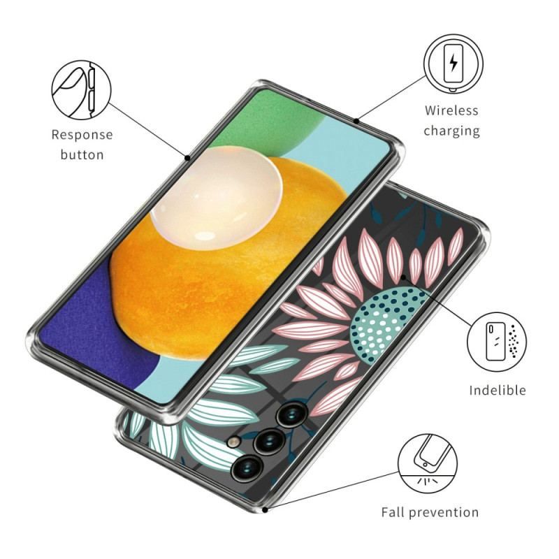 Coque Samsung Galaxy A14 5G / A14 Transparente Florale