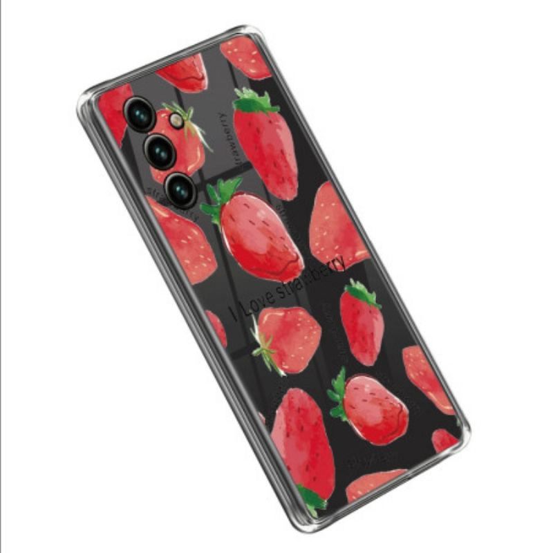 Coque Samsung Galaxy A14 5G / A14 Transparente Fraises