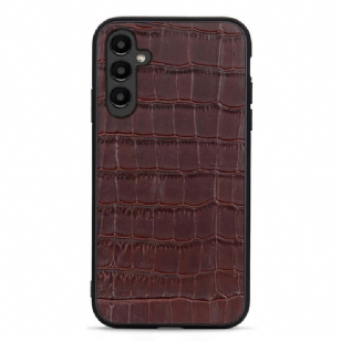 Coque Samsung Galaxy A14 5G / A14 Véritable Cuir Style Crocodile