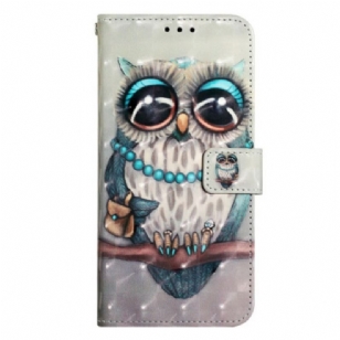 Housse Samsung Galaxy A14 5G / A14 Miss Hibou à Lanière