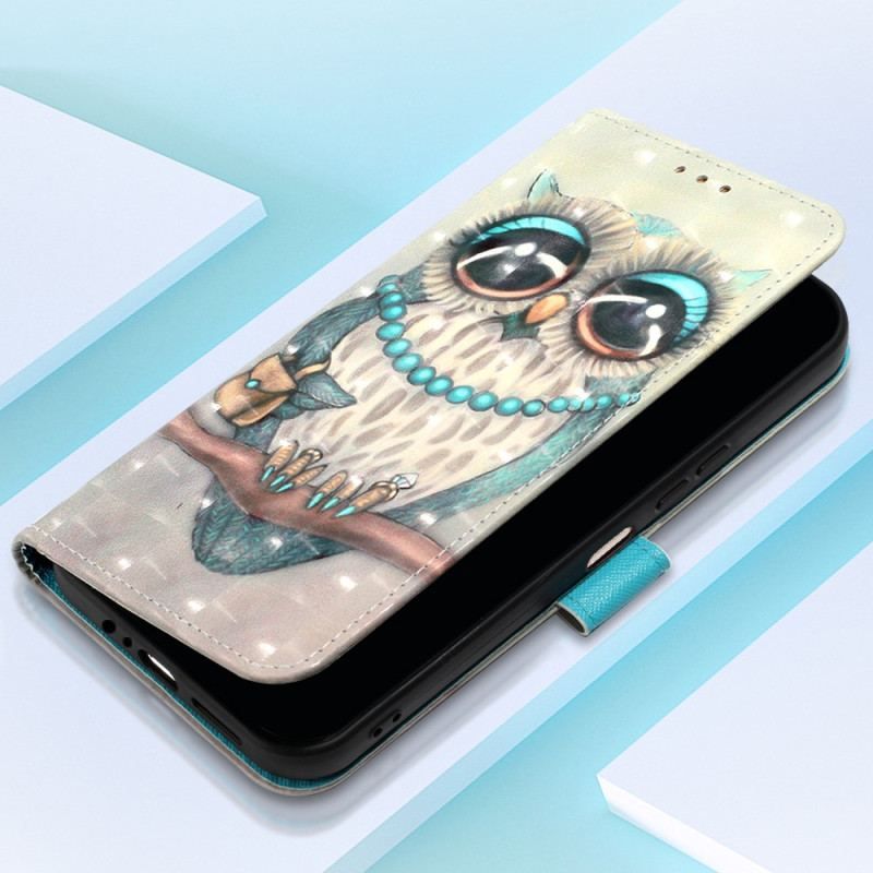 Housse Samsung Galaxy A14 5G / A14 Miss Hibou à Lanière