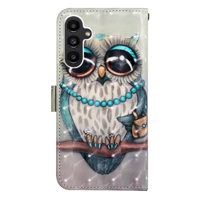 Housse Samsung Galaxy A14 5G / A14 Miss Hibou à Lanière