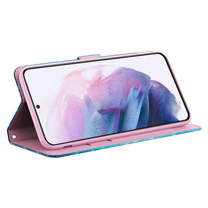 Housse Samsung Galaxy A14 5G / A14 Papillons à Lanière