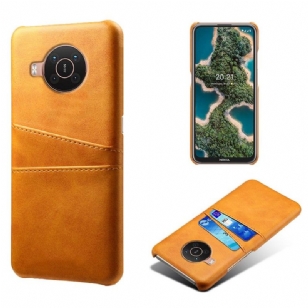 Coque Nokia X20 / X10 Mélodie effet cuir porte cartes