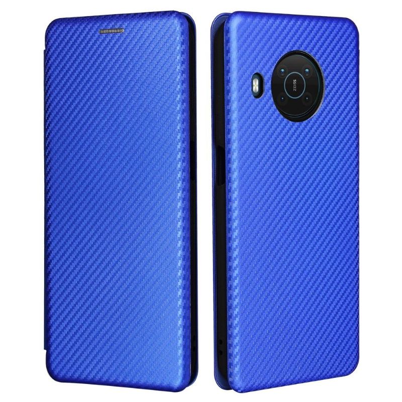 Housse Nokia X20 / X10 simili cuir style fibre de carbone