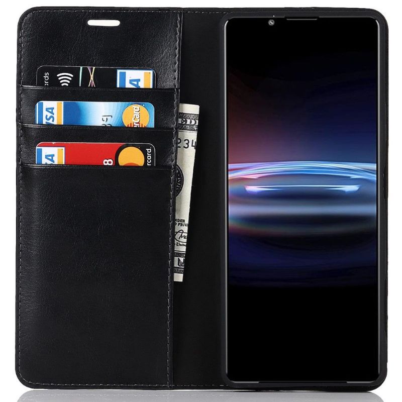 Housse Sony Xperia Pro-I Cuir Porte Cartes Fonction Support