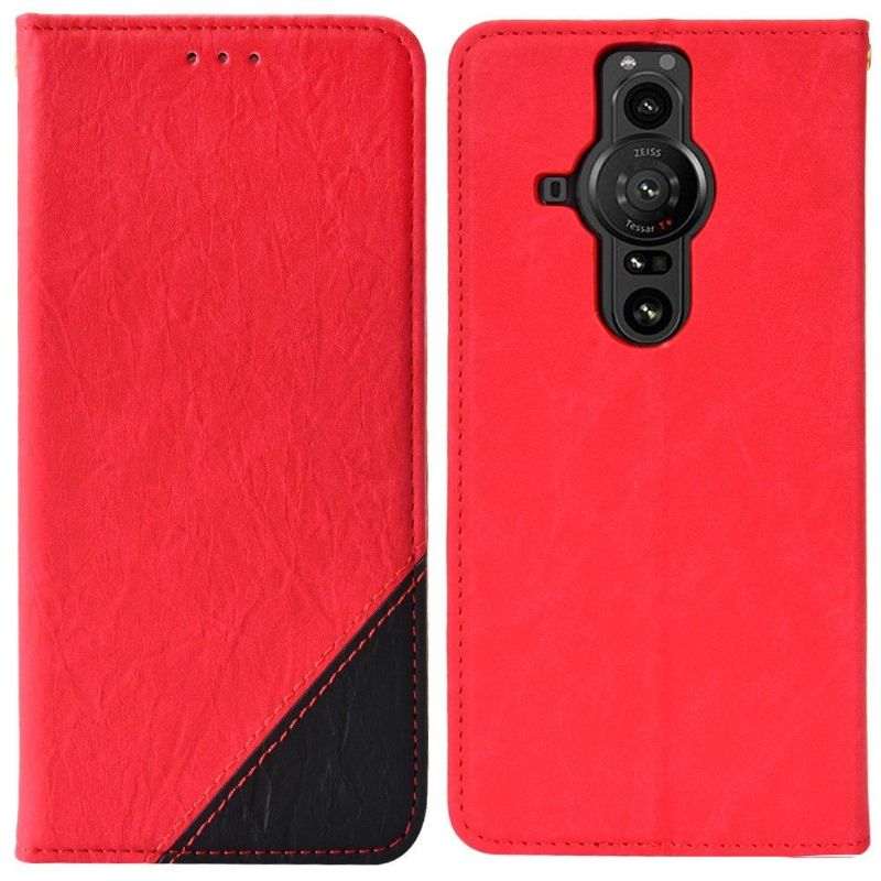 Housse Sony Xperia Pro-I flip cover simili cuir rétro