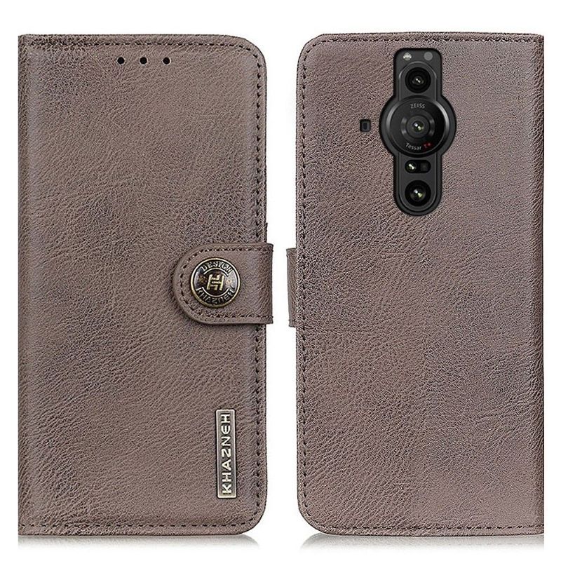 Housse Sony Xperia Pro-I KHAZNEH Effet Cuir Porte-Cartes