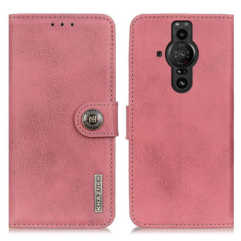 Housse Sony Xperia Pro-I KHAZNEH Effet Cuir Porte-Cartes