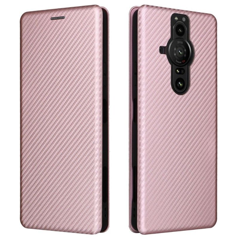 Housse Sony Xperia Pro-I simili cuir fibre de carbone