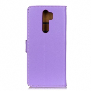 Étui Xiaomi Redmi 9 simili cuir basique - Violet