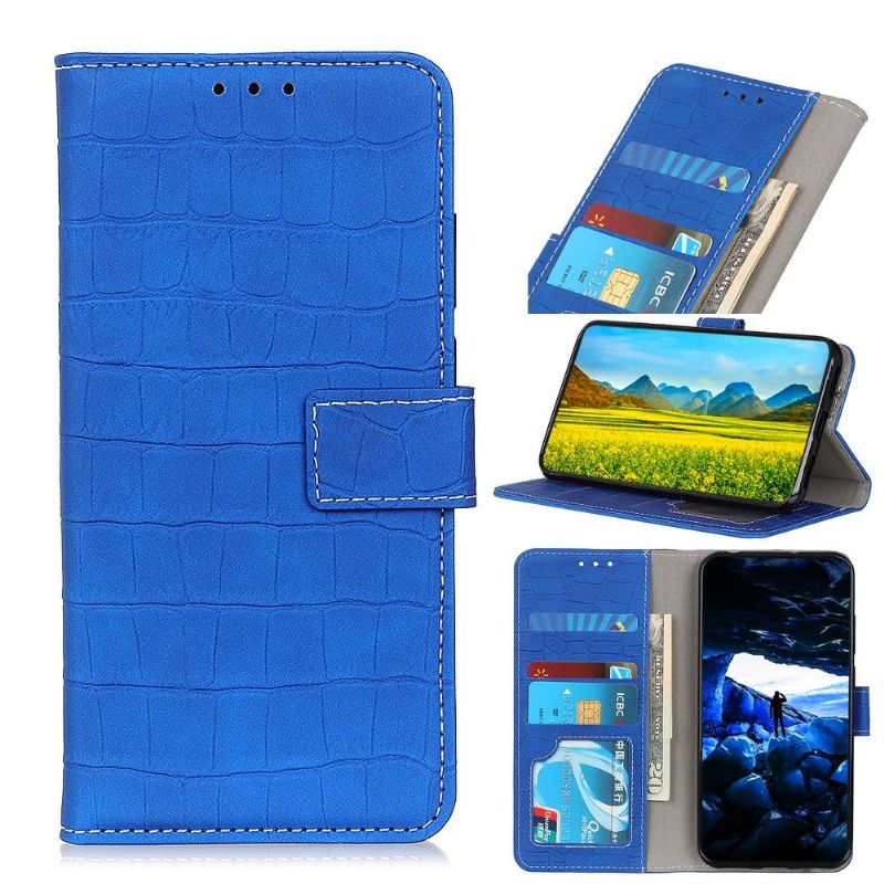 Housse Xiaomi Redmi 9 Simili Cuir Aspect Croco