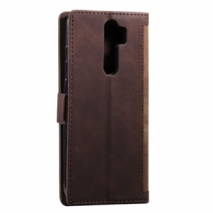 Housse Xiaomi Redmi 9 Vintage Porte Cartes à Lanière