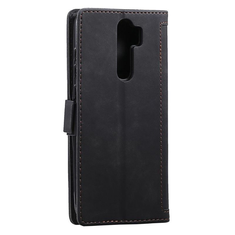 Housse Xiaomi Redmi 9 Vintage Porte Cartes à Lanière