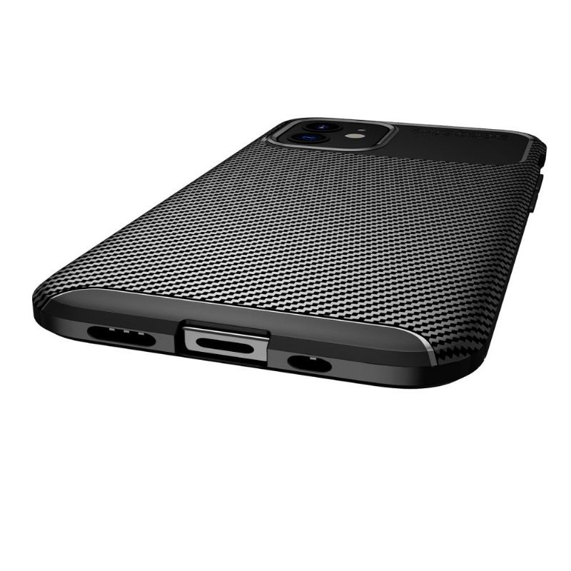 Coque iPhone 12 mini effet fibre de carbone