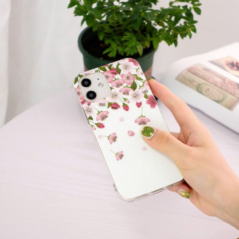 Coque iPhone 12 mini Fluorescente Fleurs