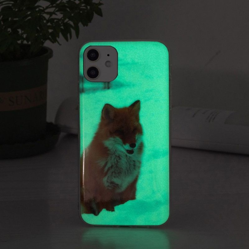 Coque iPhone 12 mini Fluorescente Renard roux