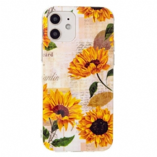 Coque iPhone 12 mini Fluorescente Tournesol Vintage