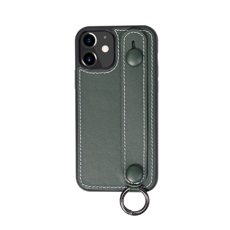 Coque Strap coutures simili cuir pour iPhone 12 mini