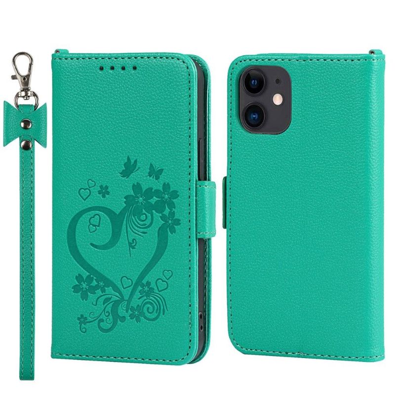 Housse iPhone 12 mini Coeur Fleuri