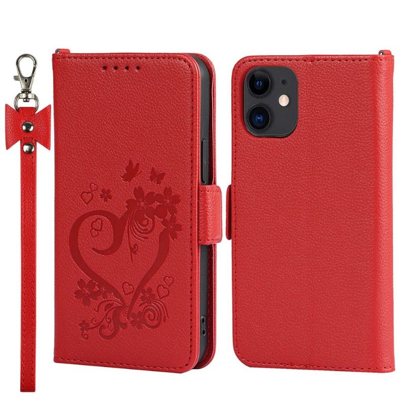 Housse iPhone 12 mini Coeur Fleuri