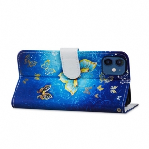 Housse iPhone 12 mini Golden Butterfly