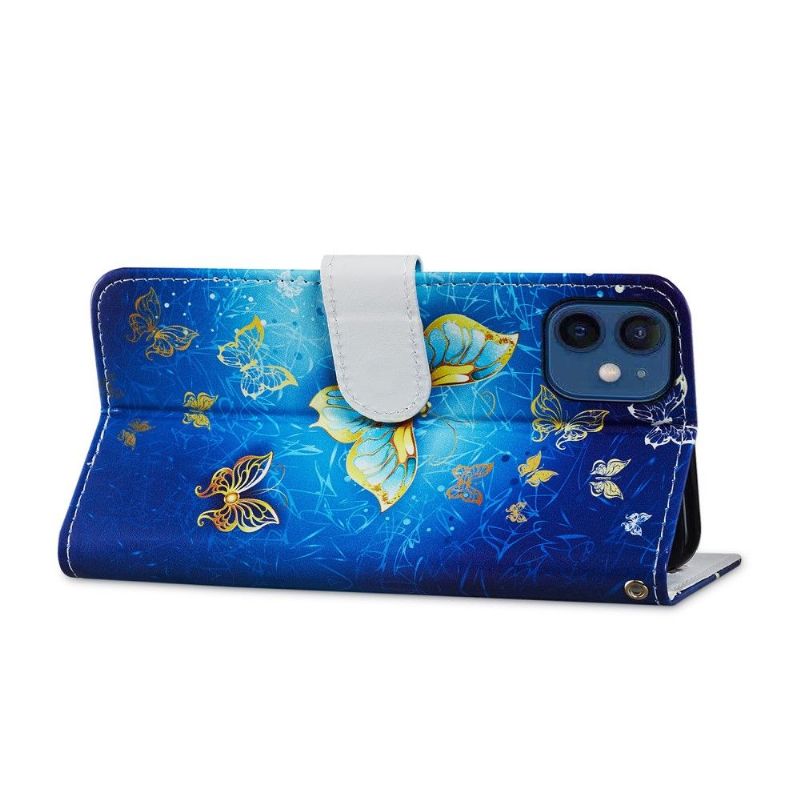 Housse iPhone 12 mini Golden Butterfly