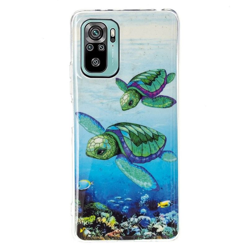 Coque Xiaomi Redmi Note 10 / Note 10s Fluorescente Tortues