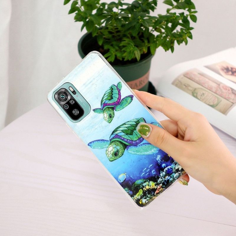 Coque Xiaomi Redmi Note 10 / Note 10s Fluorescente Tortues