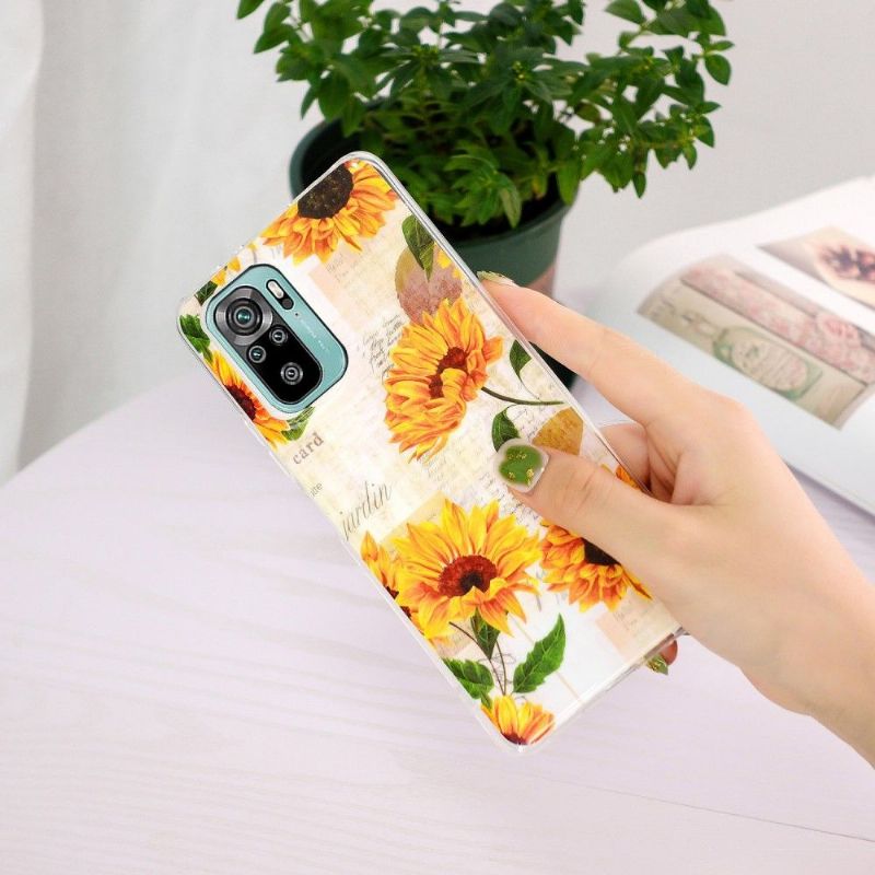 Coque Xiaomi Redmi Note 10 / Note 10s Fluorescente Tournesol Vintage