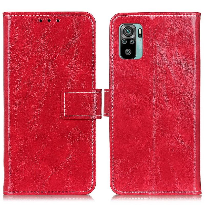 Housse Xiaomi Redmi Note 10 / Note 10S effet cuir luxueux coutures