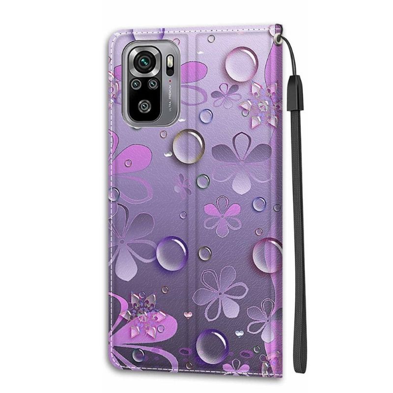 Housse Xiaomi Redmi Note 10 / Note 10s Illustration fleurs violettes