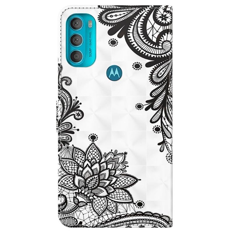 Housse Motorola Moto G71 5G fleurs dentelle