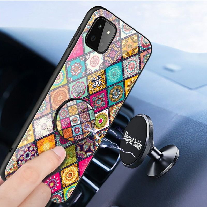 Coque Samsung Galaxy A22 5G Kaleidoscope Mandala avec support