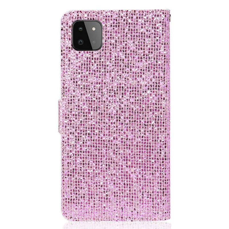 Housse Samsung Galaxy A22 5G Glitter Porte Cartes