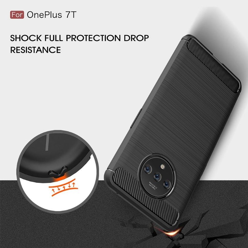 OnePlus 7T - Coque Brossée en Gel