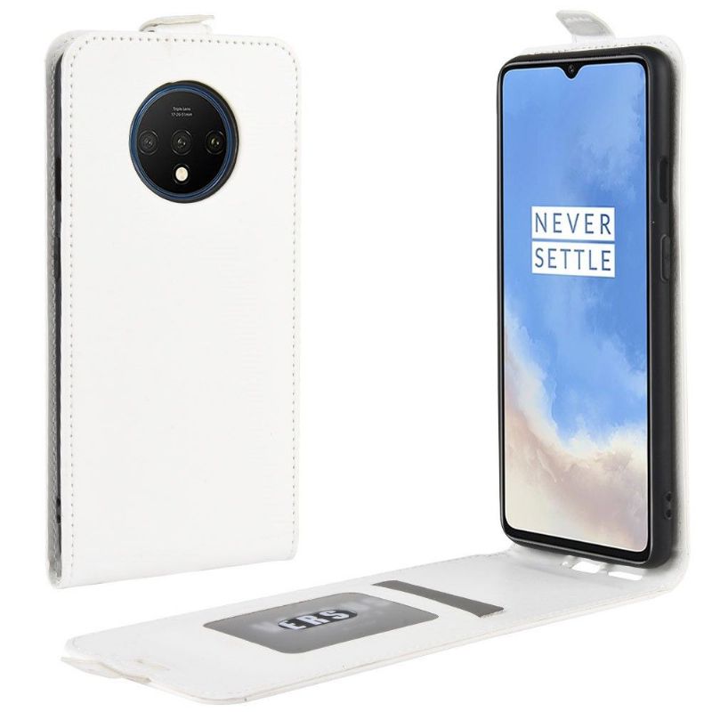 OnePlus 7T - Housse simili cuir avec rabat verticale