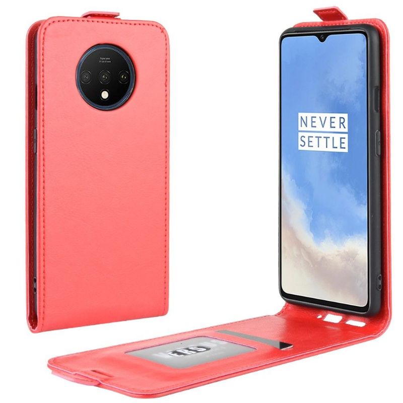 OnePlus 7T - Housse simili cuir avec rabat verticale